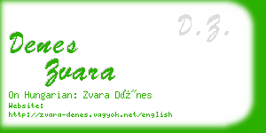 denes zvara business card